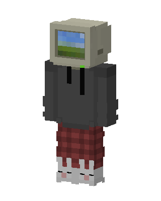 Retro Monitor Head Minecraft skin