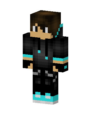 Black Gamer Boy skin, 3D preview