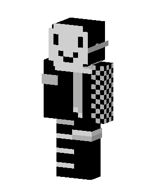 Black Skeleton Boy skin, 3D preview