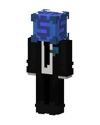 Blue Block Tuxedo skin, 3D preview