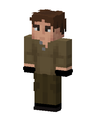 Olive Soldier skin, 3D preview
