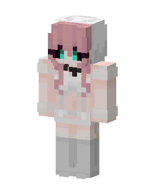 Pink Anime Girl skin, 3D preview