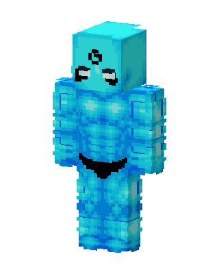 Cyan Hero Boy Minecraft mob skin