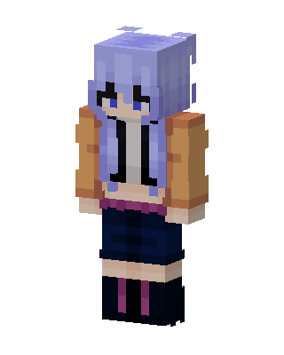 Lavender Jacket Girl skin, 3D preview