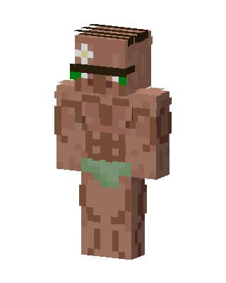 Buff Villager skin, 3D preview