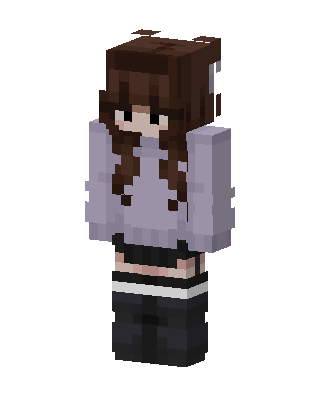 Lavender Sweater Girl skin, 3D preview