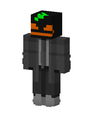 Pumpkin Hoodie skin, 3D preview