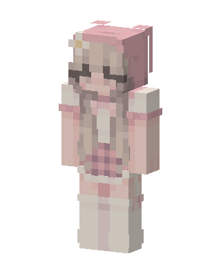 Pink Anime Girl skin, 3D preview