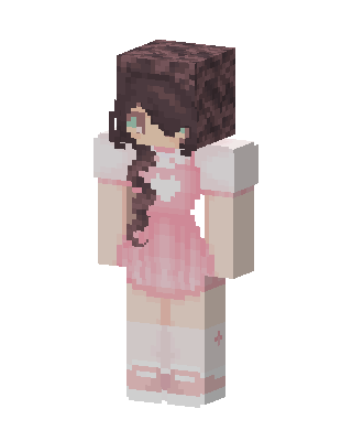 Pink Dress Girl Minecraft skin