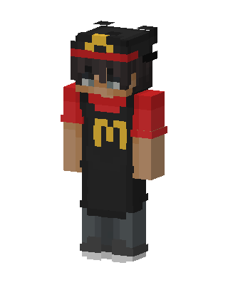 Fast Food Worker skin, 3D preview