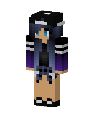 Black Anime Girl skin, 3D preview