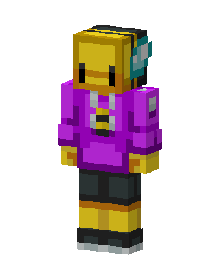 Bee Hoodie skin, 3D preview