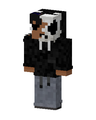 Black Gamer Boy skin, 3D preview