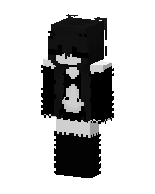 Monochrome Maid skin, 3D preview