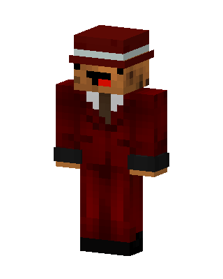 Crimson Gentleman skin, 3D preview