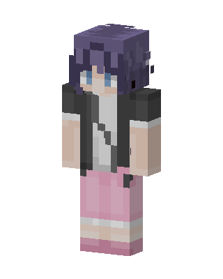 Pink Student Girl Minecraft skin