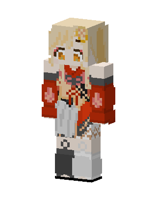 White Holiday Girl skin, 3D preview