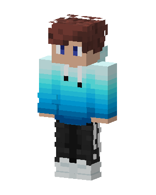Ocean Hoodie Boy skin, 3D preview