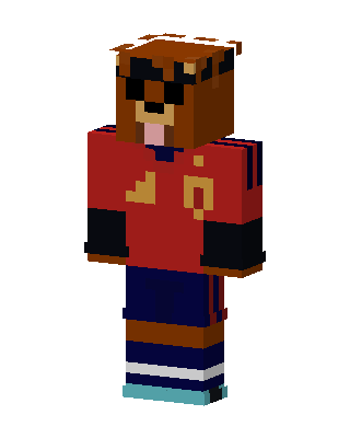 Red Athlete Boy skin, 3D preview