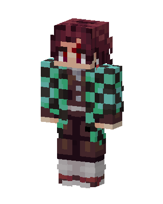 Teal Anime Minecraft skin