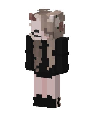 Gray Player Girl Minecraft cat girl skin