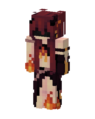 Flame Demoness Minecraft skin