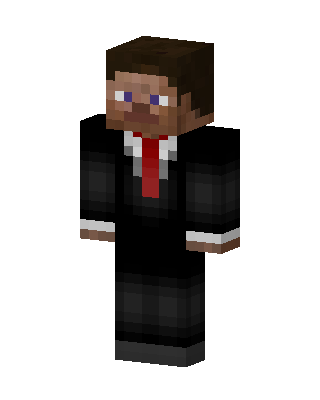 Steve In Suit skin, 3D preview