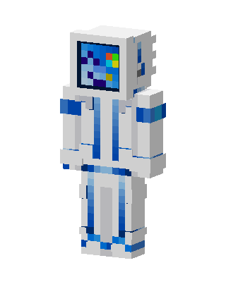 White Robot skin, 3D preview
