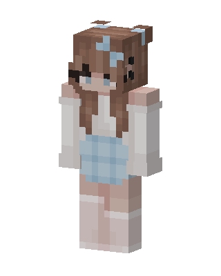 Brown Cutie Girl skin, 3D preview