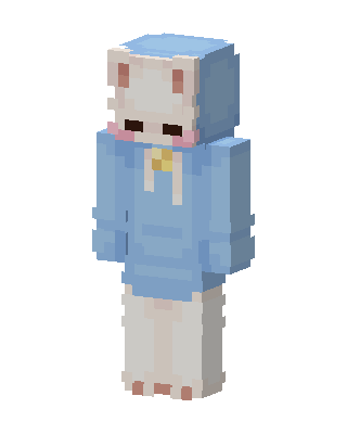 Bunny Hoodie skin, 3D preview