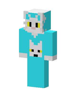 Cyan Cat Minecraft skin