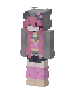 Pink Cat Hoodie Minecraft skin