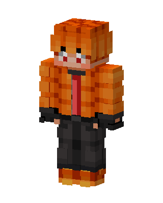 Orange Puffer Boy skin, 3D preview