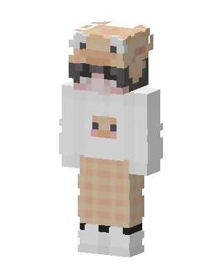 Cozy Cow Hoodie skin, 3D preview