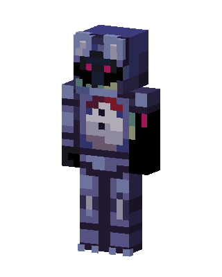 Blue Masked Gamer skin, 3D preview