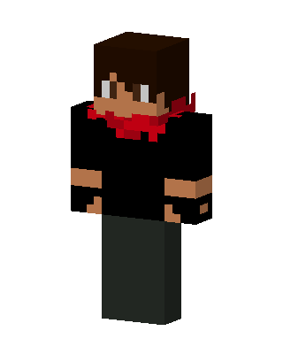 Red Bandana Boy skin, 3D preview