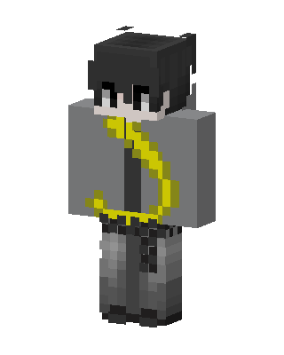 Gray Hoodie Boy skin, 3D preview