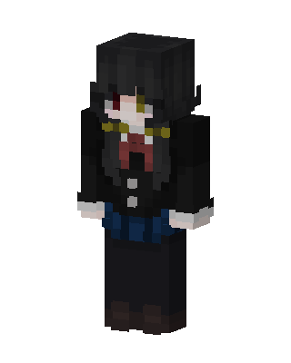 Gothic Schoolgirl skin, 3D preview