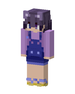Lavender Overalls skin, 3D preview