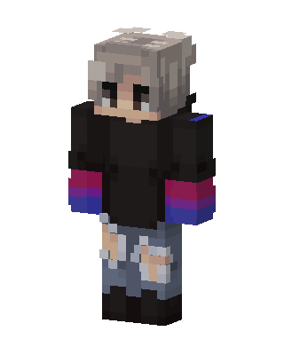Bi Pride Hoodie skin, 3D preview