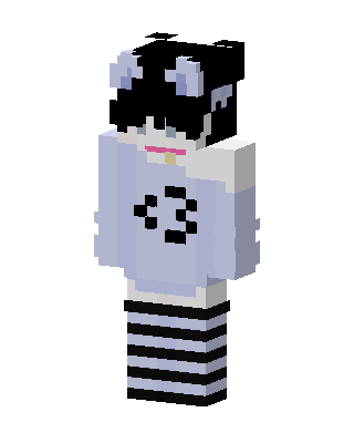 Panda Paw Hoodie skin, 3D preview