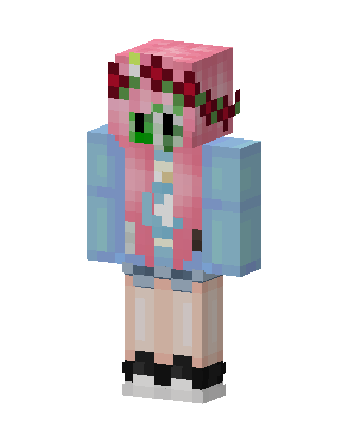 Rose Crown Girl skin, 3D preview
