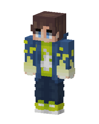 Blue Player Boy skin, 3D preview