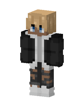 Blond Hoodie Boy skin, 3D preview