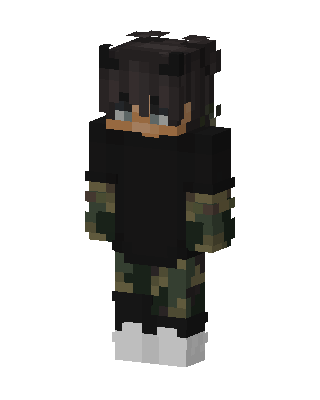 Camo Hoodie Boy skin, 3D preview