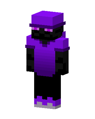 Purple Enderman skin, 3D preview
