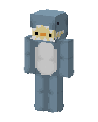 Shark Hoodie Chick skin, 3D preview
