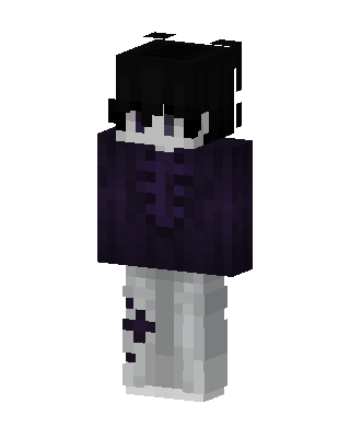Black Emo Girl Minecraft skin