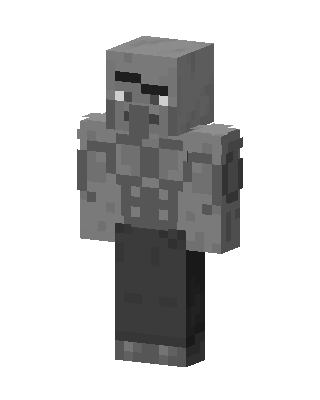 Gray Mob Boy skin, 3D preview