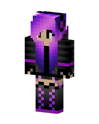 Purple E-Girl skin, 3D preview